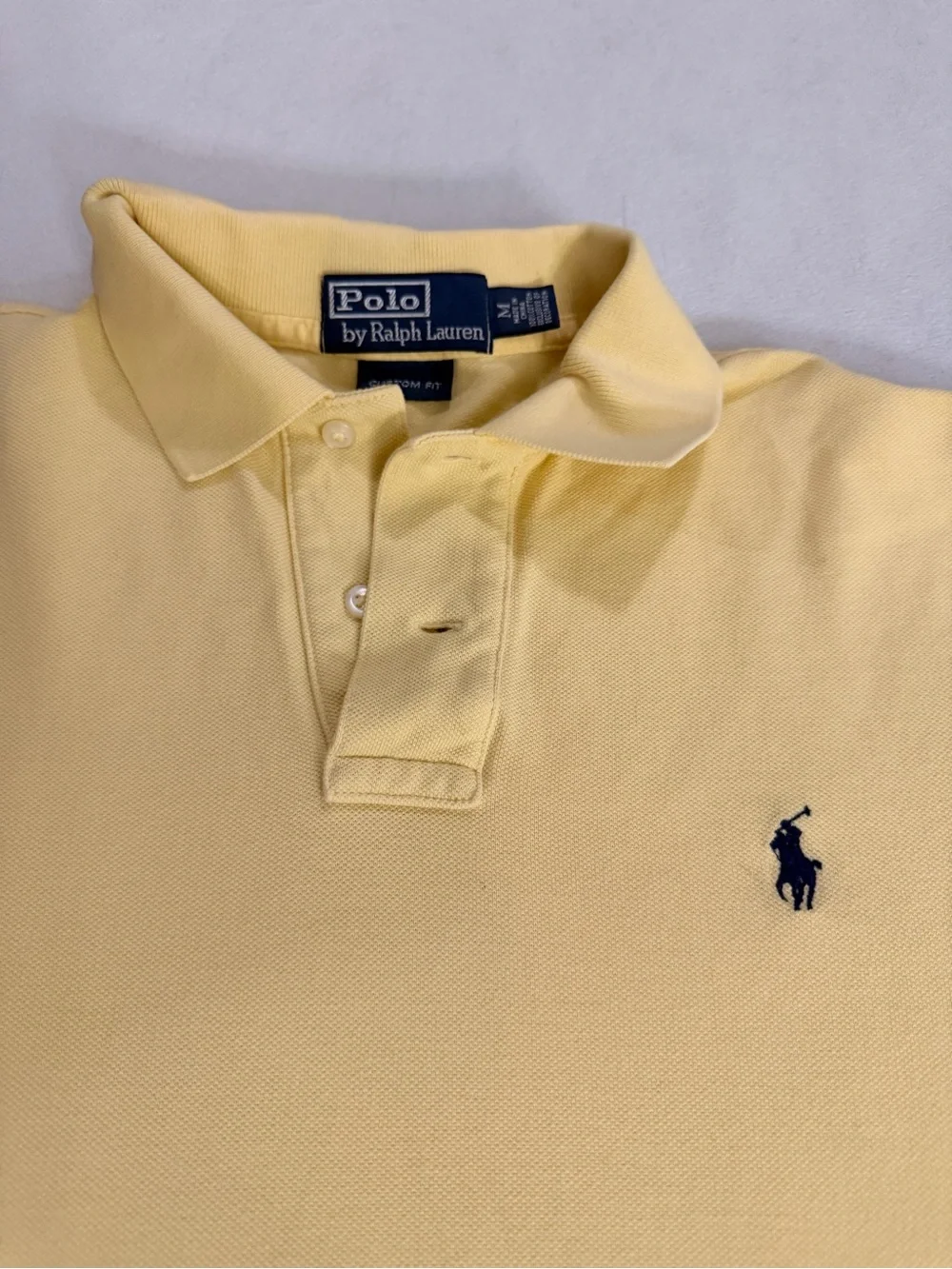 Ralph Lauren Men’s Yellow Polo with Navy Pony